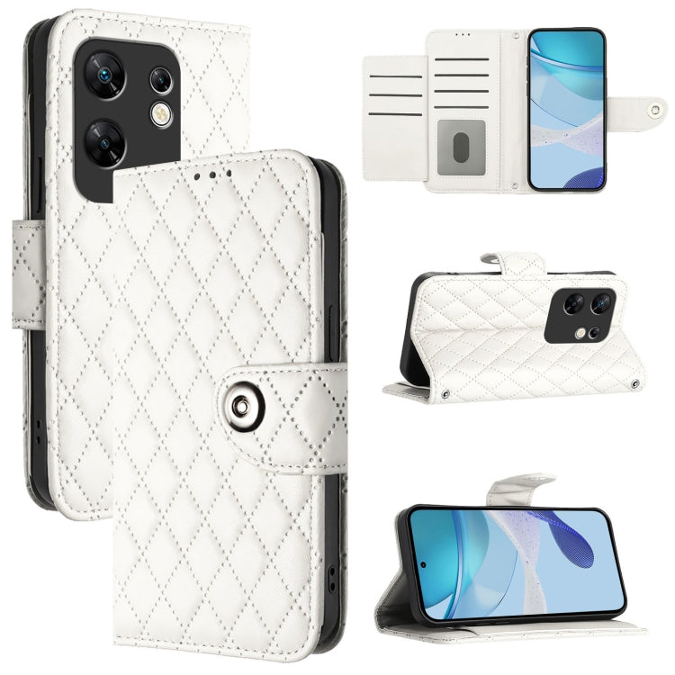 Rhombic Texture Flip Leather Phone Case with Lanyard, For Infinix Hot 40 / Hot 40 Pro, For Infinix Hot 40i, For Infinix Smart 8, For Infinix Zero 30 4G, For Infinix Zero 30 5G, For Infinix Hot 30 5G, For Infinix Hot 30 Play / 30 Play NFC               ...