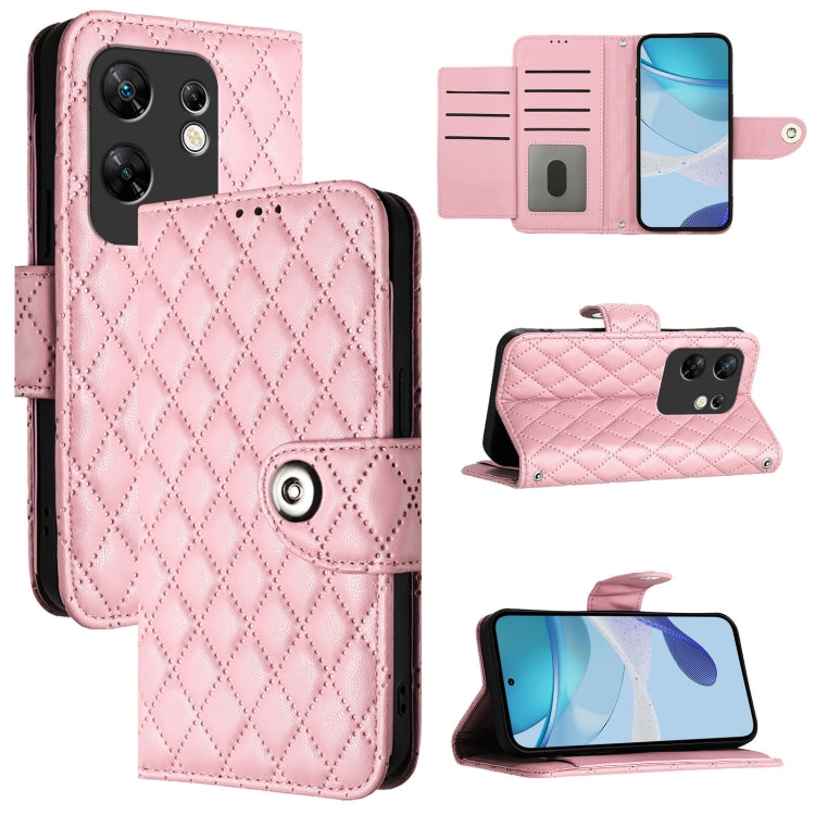 Rhombic Texture Flip Leather Phone Case with Lanyard, For Infinix Hot 40 / Hot 40 Pro, For Infinix Hot 40i, For Infinix Smart 8, For Infinix Zero 30 4G, For Infinix Zero 30 5G, For Infinix Hot 30 5G, For Infinix Hot 30 Play / 30 Play NFC               ...