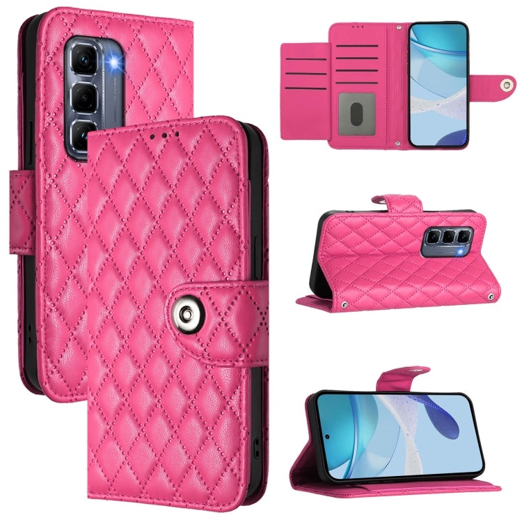 Rhombic Texture Flip Leather Phone Case with Lanyard, For Infinix Note 50s, For Infinix Hot 50 Pro+ 4G, For Infinix Note 40 5G, For Infinix Smart 8 Plus / Smart 8 Pro, For Infinix GT 20 Pro X6871, For Infinix Note 40 Pro 4G X6850                       ...