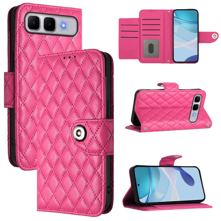 Rhombic Texture Flip Leather Phone Case with Lanyard, For Infinix GT 50 Pro 5G, For Infinix Note Edge 5G Global, For Infinix Smart 20 4G X6840, For Infinix Note 60 5G / 60 Pro 5G, For Infinix Hot 60i 5G / Tecno Spark Go 5G, For Infinix Smart 10 Plus   ...