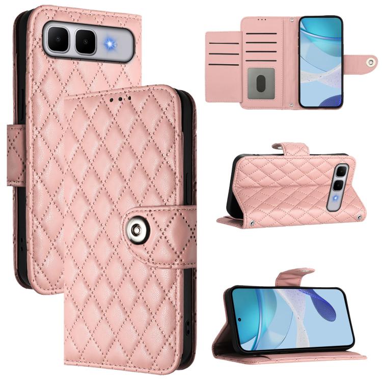 Rhombic Texture Flip Leather Phone Case with Lanyard, For Infinix GT 50 Pro 5G, For Infinix Note Edge 5G Global, For Infinix Smart 20 4G X6840, For Infinix Note 60 5G / 60 Pro 5G, For Infinix Hot 60i 5G / Tecno Spark Go 5G, For Infinix Smart 10 Plus   ...