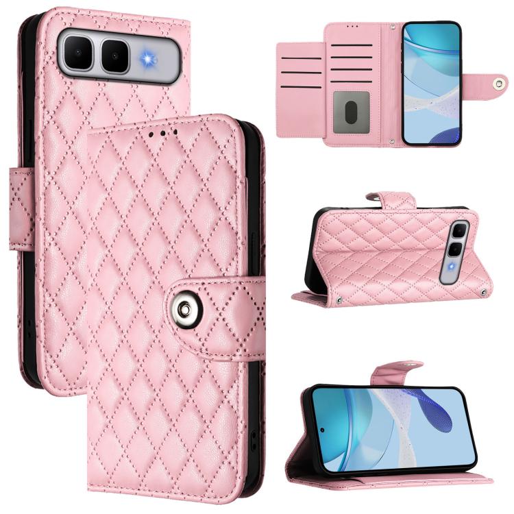 Rhombic Texture Flip Leather Phone Case with Lanyard, For Infinix GT 50 Pro 5G, For Infinix Note Edge 5G Global, For Infinix Smart 20 4G X6840, For Infinix Note 60 5G / 60 Pro 5G, For Infinix Hot 60i 5G / Tecno Spark Go 5G, For Infinix Smart 10 Plus   ...