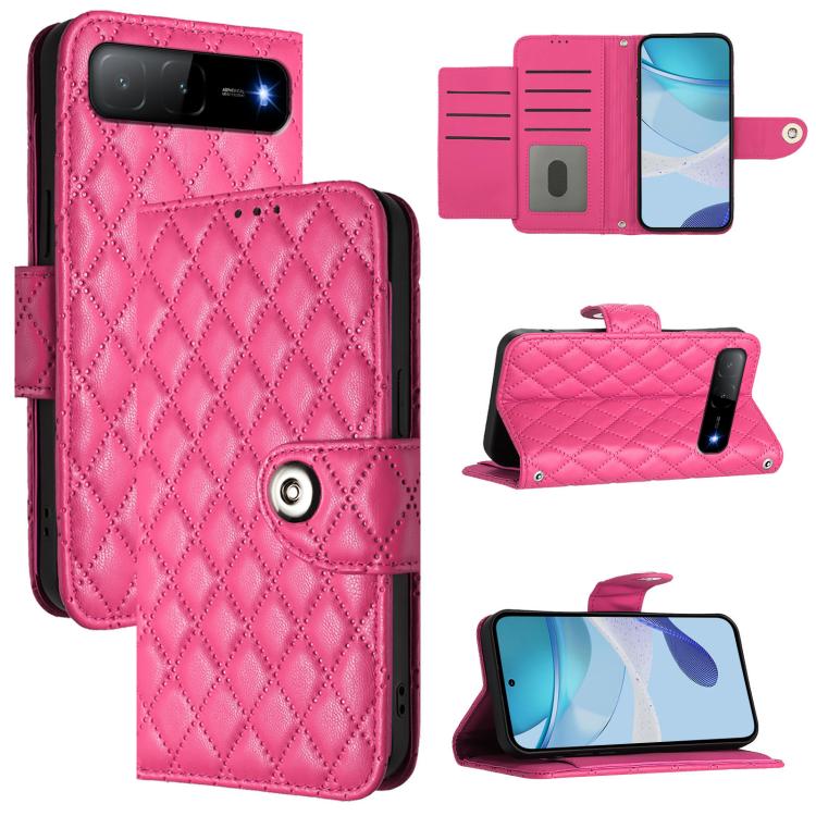 Rhombic Texture Flip Leather Phone Case with Lanyard, For Infinix GT 50 Pro 5G, For Infinix Note Edge 5G Global, For Infinix Smart 20 4G X6840, For Infinix Note 60 5G / 60 Pro 5G, For Infinix Hot 60i 5G / Tecno Spark Go 5G, For Infinix Smart 10 Plus   ...