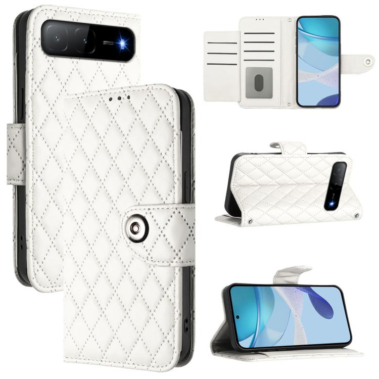 Rhombic Texture Flip Leather Phone Case with Lanyard, For Infinix GT 50 Pro 5G, For Infinix Note Edge 5G Global, For Infinix Smart 20 4G X6840, For Infinix Note 60 5G / 60 Pro 5G, For Infinix Hot 60i 5G / Tecno Spark Go 5G, For Infinix Smart 10 Plus   ...