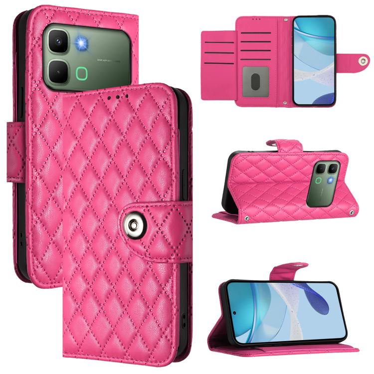 Rhombic Texture Flip Leather Phone Case with Lanyard, For Infinix GT 50 Pro 5G, For Infinix Note Edge 5G Global, For Infinix Smart 20 4G X6840, For Infinix Note 60 5G / 60 Pro 5G, For Infinix Hot 60i 5G / Tecno Spark Go 5G, For Infinix Smart 10 Plus   ...