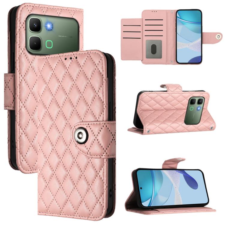 Rhombic Texture Flip Leather Phone Case with Lanyard, For Infinix GT 50 Pro 5G, For Infinix Note Edge 5G Global, For Infinix Smart 20 4G X6840, For Infinix Note 60 5G / 60 Pro 5G, For Infinix Hot 60i 5G / Tecno Spark Go 5G, For Infinix Smart 10 Plus   ...