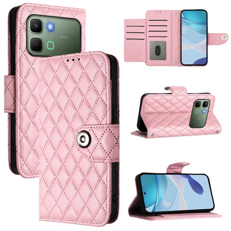 Rhombic Texture Flip Leather Phone Case with Lanyard, For Infinix GT 50 Pro 5G, For Infinix Note Edge 5G Global, For Infinix Smart 20 4G X6840, For Infinix Note 60 5G / 60 Pro 5G, For Infinix Hot 60i 5G / Tecno Spark Go 5G, For Infinix Smart 10 Plus   ...