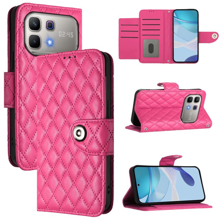Rhombic Texture Flip Leather Phone Case with Lanyard, For Infinix GT 50 Pro 5G, For Infinix Note Edge 5G Global, For Infinix Smart 20 4G X6840, For Infinix Note 60 5G / 60 Pro 5G, For Infinix Hot 60i 5G / Tecno Spark Go 5G, For Infinix Smart 10 Plus   ...