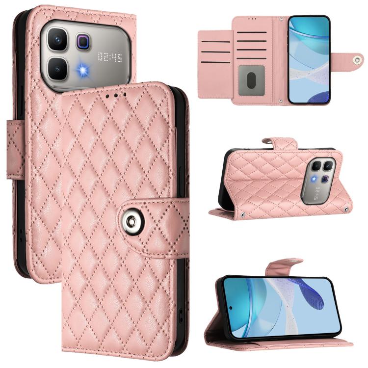 Rhombic Texture Flip Leather Phone Case with Lanyard, For Infinix GT 50 Pro 5G, For Infinix Note Edge 5G Global, For Infinix Smart 20 4G X6840, For Infinix Note 60 5G / 60 Pro 5G, For Infinix Hot 60i 5G / Tecno Spark Go 5G, For Infinix Smart 10 Plus   ...