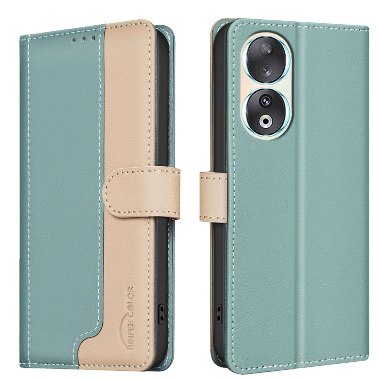 Color Matching RFID Anti-theft Leather Phone Case, For Honor 90 Pro, For Honor 90 5G, For Honor X7a