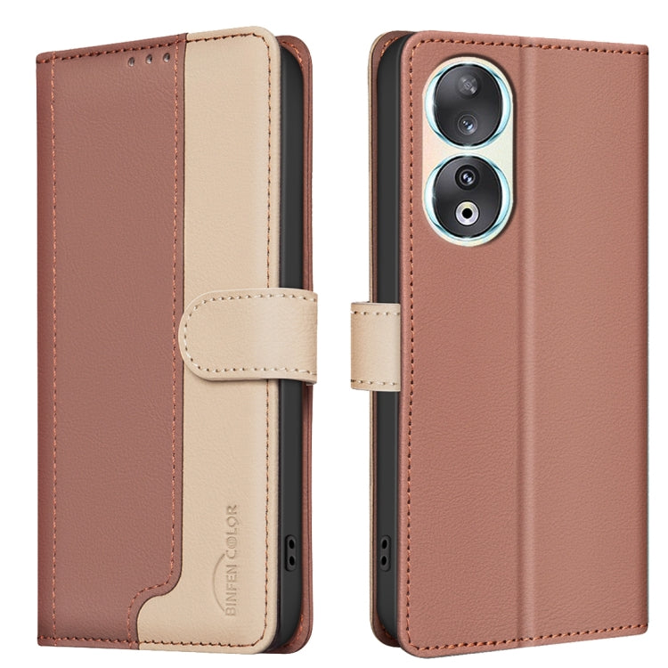 Color Matching RFID Anti-theft Leather Phone Case, For Honor 90 Pro, For Honor 90 5G, For Honor X7a