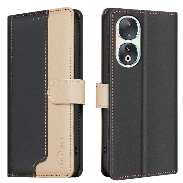 Color Matching RFID Anti-theft Leather Phone Case, For Honor 90 Pro, For Honor 90 5G, For Honor X7a