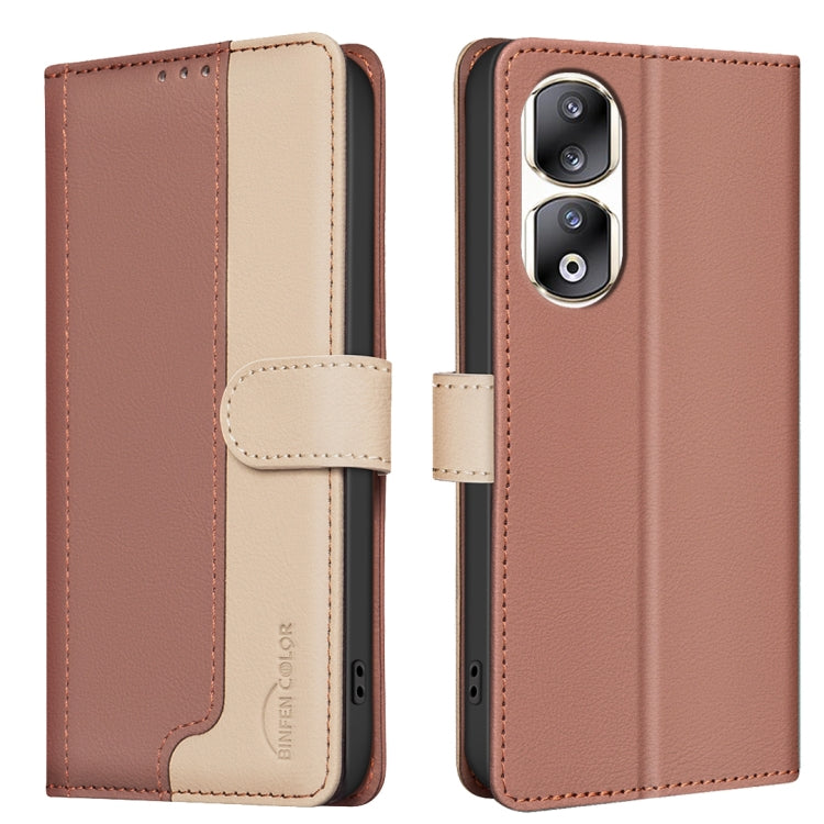 Color Matching RFID Anti-theft Leather Phone Case, For Honor 90 Pro, For Honor 90 5G, For Honor X7a