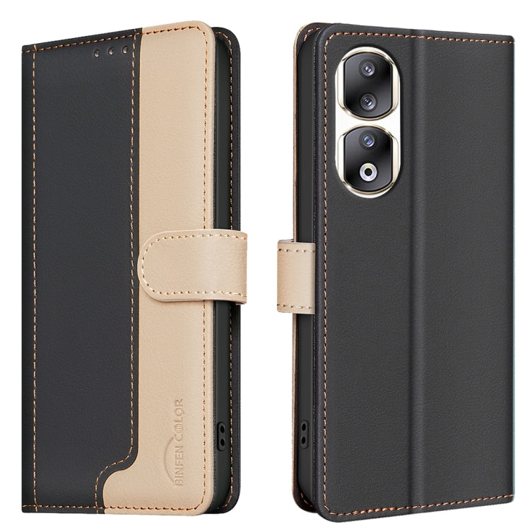 Color Matching RFID Anti-theft Leather Phone Case, For Honor 90 Pro, For Honor 90 5G, For Honor X7a