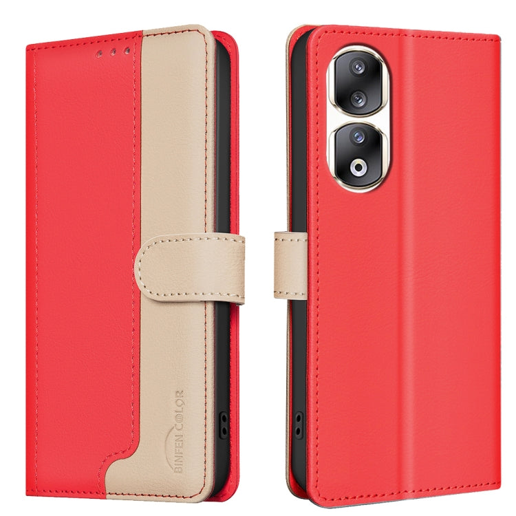 Color Matching RFID Anti-theft Leather Phone Case, For Honor 90 Pro, For Honor 90 5G, For Honor X7a
