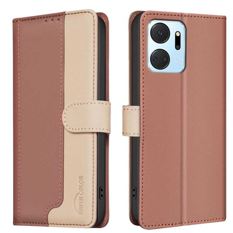 Color Matching RFID Anti-theft Leather Phone Case, For Honor 90 Pro, For Honor 90 5G, For Honor X7a