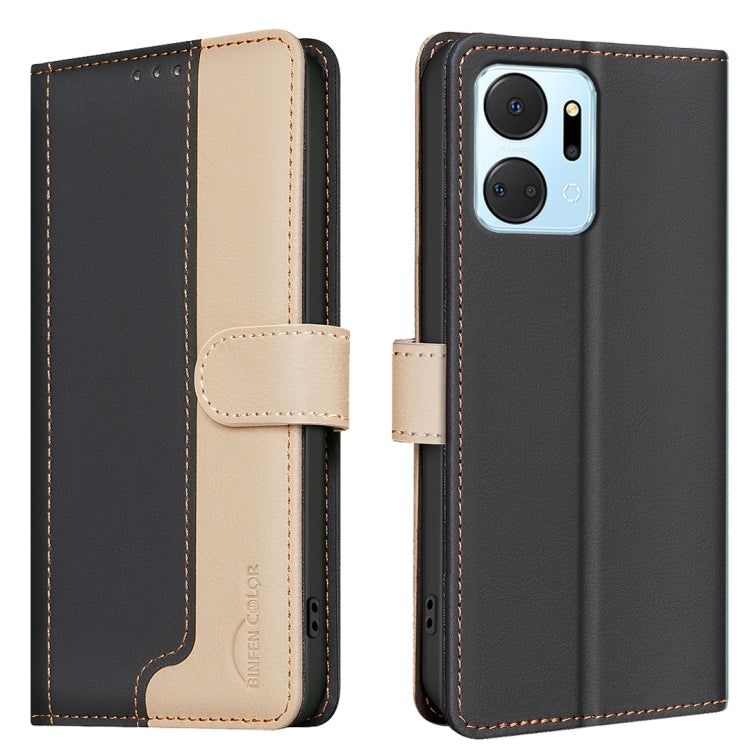 Color Matching RFID Anti-theft Leather Phone Case, For Honor 90 Pro, For Honor 90 5G, For Honor X7a