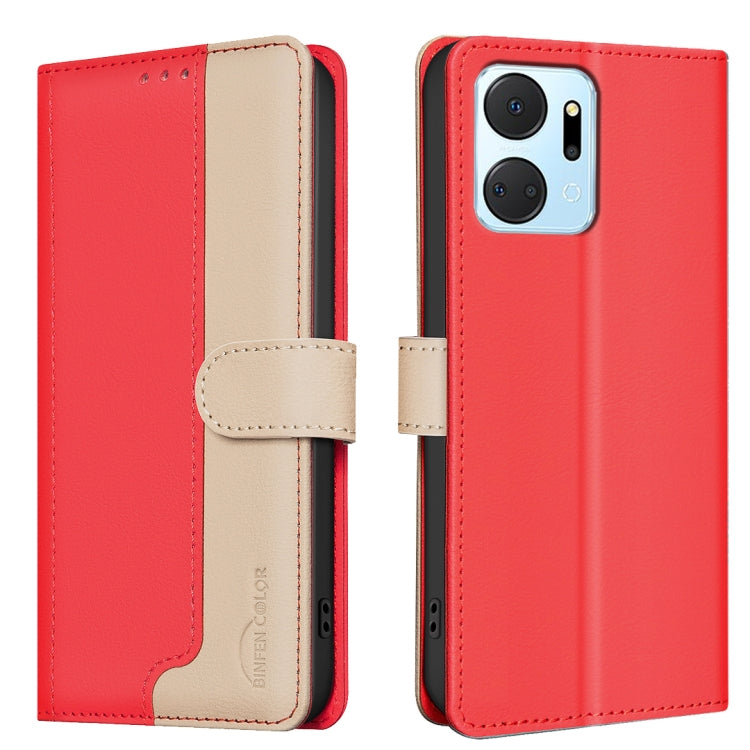 Color Matching RFID Anti-theft Leather Phone Case, For Honor 90 Pro, For Honor 90 5G, For Honor X7a