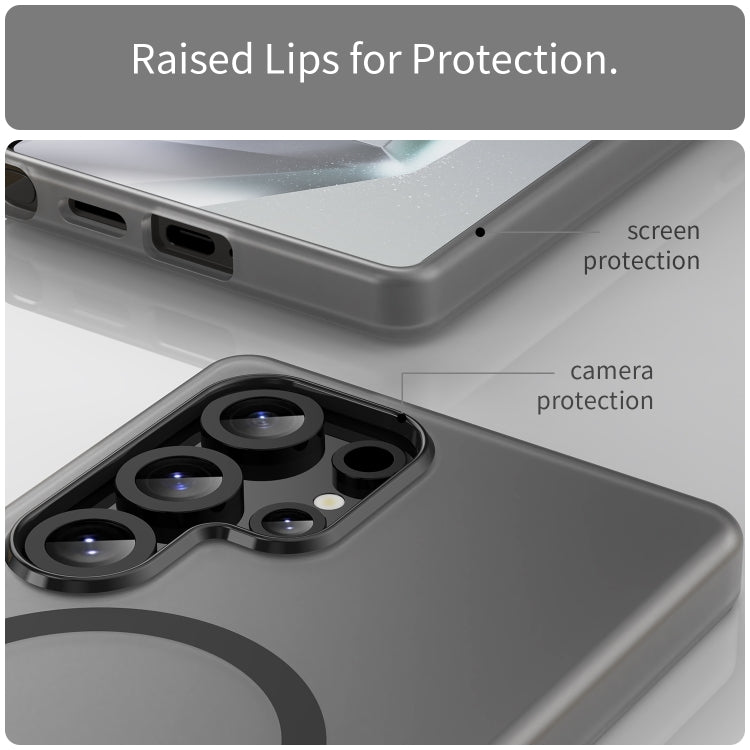 MagSafe Frosted Translucent TPU + PC Full Coverage Phone Case, For Samsung Galaxy S25 Ultra, For Samsung Galaxy S24 FE 5G, For Samsung Galaxy S24 Ultra 5G, For Samsung Galaxy S24+ 5G, For Samsung Galaxy S24 5G
