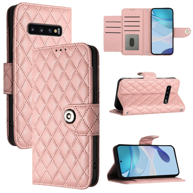 Rhombic Texture Flip Leather Phone Case with Lanyard, For Samsung Galaxy S21 Ultra 5G, For Samsung Galaxy S20 Ultra, For Samsung Galaxy S20, For Samsung Galaxy S20+, For Samsung Galaxy S10 Lite, For Samsung Galaxy S10e, For Samsung Galaxy S10+         ...