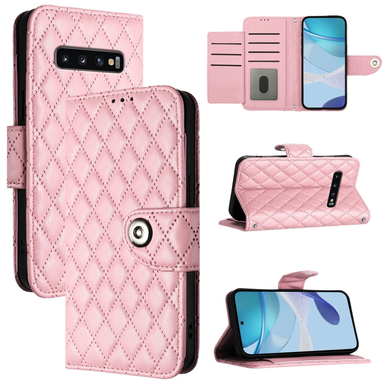 Rhombic Texture Flip Leather Phone Case with Lanyard, For Samsung Galaxy S21 Ultra 5G, For Samsung Galaxy S20 Ultra, For Samsung Galaxy S20, For Samsung Galaxy S20+, For Samsung Galaxy S10 Lite, For Samsung Galaxy S10e, For Samsung Galaxy S10+         ...