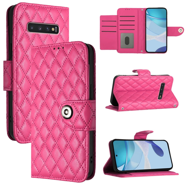 Rhombic Texture Flip Leather Phone Case with Lanyard, For Samsung Galaxy S21 Ultra 5G, For Samsung Galaxy S20 Ultra, For Samsung Galaxy S20, For Samsung Galaxy S20+, For Samsung Galaxy S10 Lite, For Samsung Galaxy S10e, For Samsung Galaxy S10+         ...