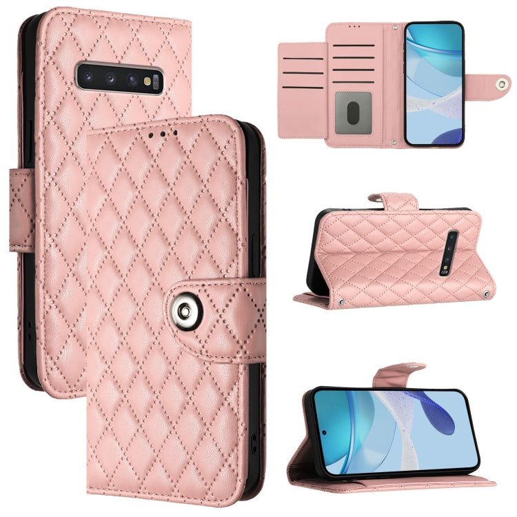 Rhombic Texture Flip Leather Phone Case with Lanyard, For Samsung Galaxy S21 Ultra 5G, For Samsung Galaxy S20 Ultra, For Samsung Galaxy S20, For Samsung Galaxy S20+, For Samsung Galaxy S10 Lite, For Samsung Galaxy S10e, For Samsung Galaxy S10+         ...