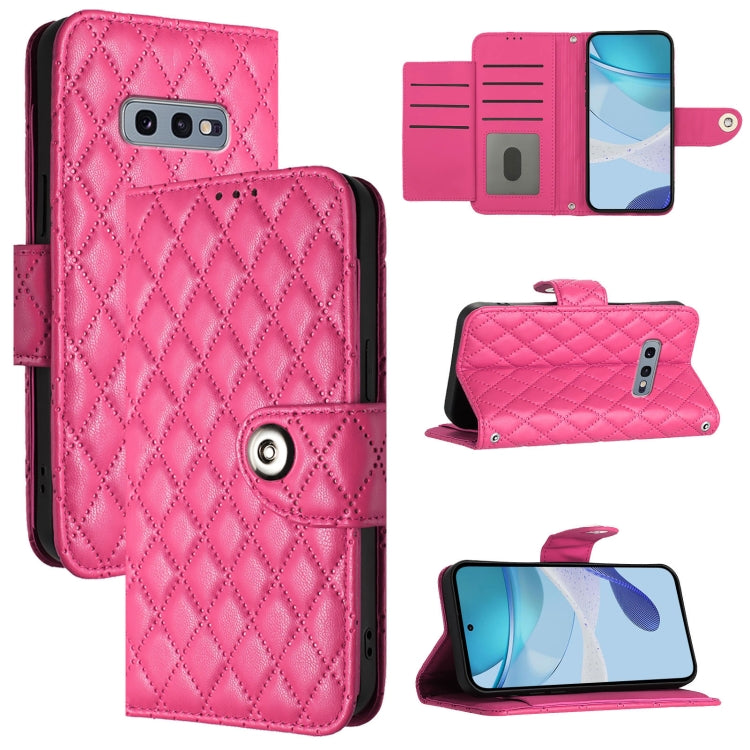 Rhombic Texture Flip Leather Phone Case with Lanyard, For Samsung Galaxy S21 Ultra 5G, For Samsung Galaxy S20 Ultra, For Samsung Galaxy S20, For Samsung Galaxy S20+, For Samsung Galaxy S10 Lite, For Samsung Galaxy S10e, For Samsung Galaxy S10+         ...