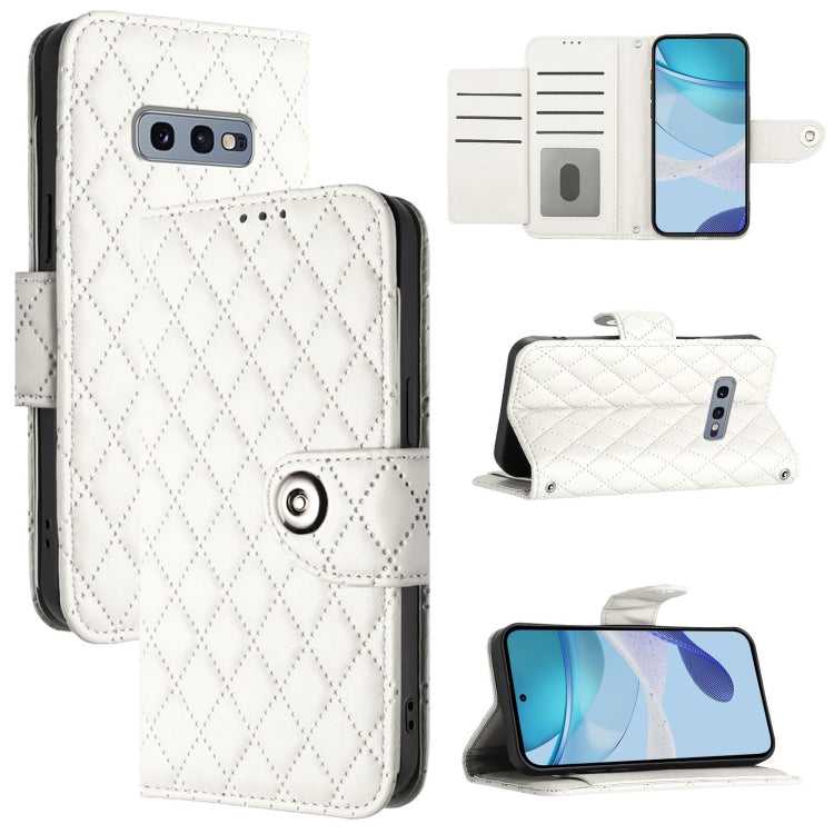 Rhombic Texture Flip Leather Phone Case with Lanyard, For Samsung Galaxy S21 Ultra 5G, For Samsung Galaxy S20 Ultra, For Samsung Galaxy S20, For Samsung Galaxy S20+, For Samsung Galaxy S10 Lite, For Samsung Galaxy S10e, For Samsung Galaxy S10+         ...