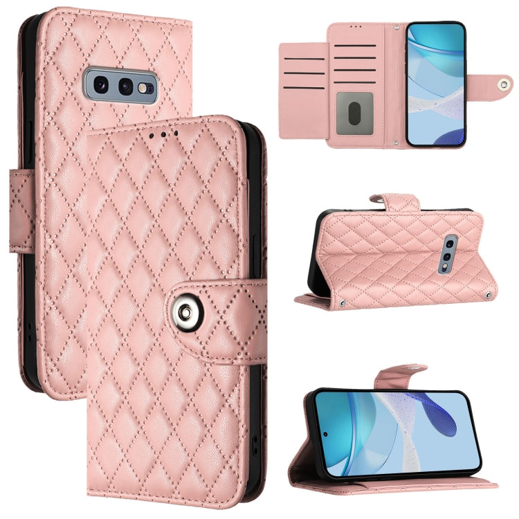 Rhombic Texture Flip Leather Phone Case with Lanyard, For Samsung Galaxy S21 Ultra 5G, For Samsung Galaxy S20 Ultra, For Samsung Galaxy S20, For Samsung Galaxy S20+, For Samsung Galaxy S10 Lite, For Samsung Galaxy S10e, For Samsung Galaxy S10+         ...