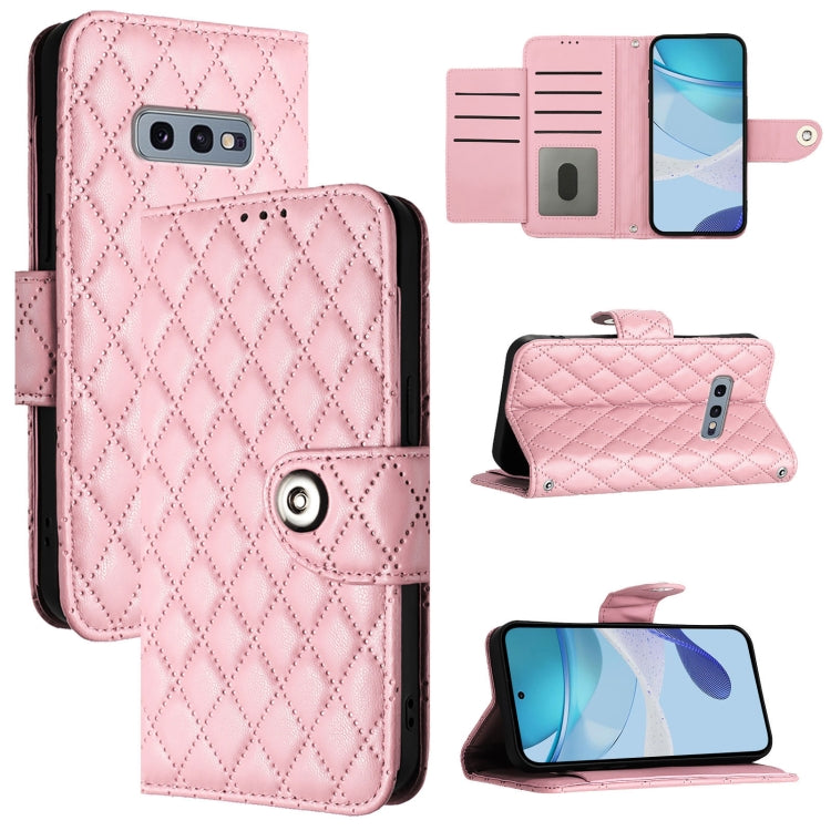 Rhombic Texture Flip Leather Phone Case with Lanyard, For Samsung Galaxy S21 Ultra 5G, For Samsung Galaxy S20 Ultra, For Samsung Galaxy S20, For Samsung Galaxy S20+, For Samsung Galaxy S10 Lite, For Samsung Galaxy S10e, For Samsung Galaxy S10+         ...