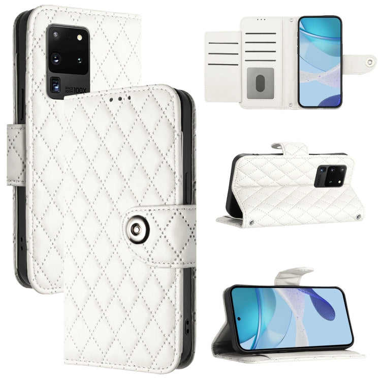 Rhombic Texture Flip Leather Phone Case with Lanyard, For Samsung Galaxy S21 Ultra 5G, For Samsung Galaxy S20 Ultra, For Samsung Galaxy S20, For Samsung Galaxy S20+, For Samsung Galaxy S10 Lite, For Samsung Galaxy S10e, For Samsung Galaxy S10+         ...