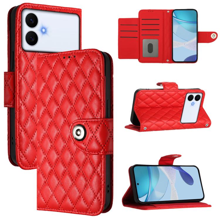Rhombic Texture Flip Leather Phone Case with Lanyard, For Samsung Galaxy S26+ 5G, For Samsung Galaxy S26 Edge 5G, For Samsung Galaxy S26 Ultra 5G, For Samsung Galaxy S26 5G, For Samsung Galaxy S25 Edge 5G, For Samsung Galaxy S24 FE 5G                  ...