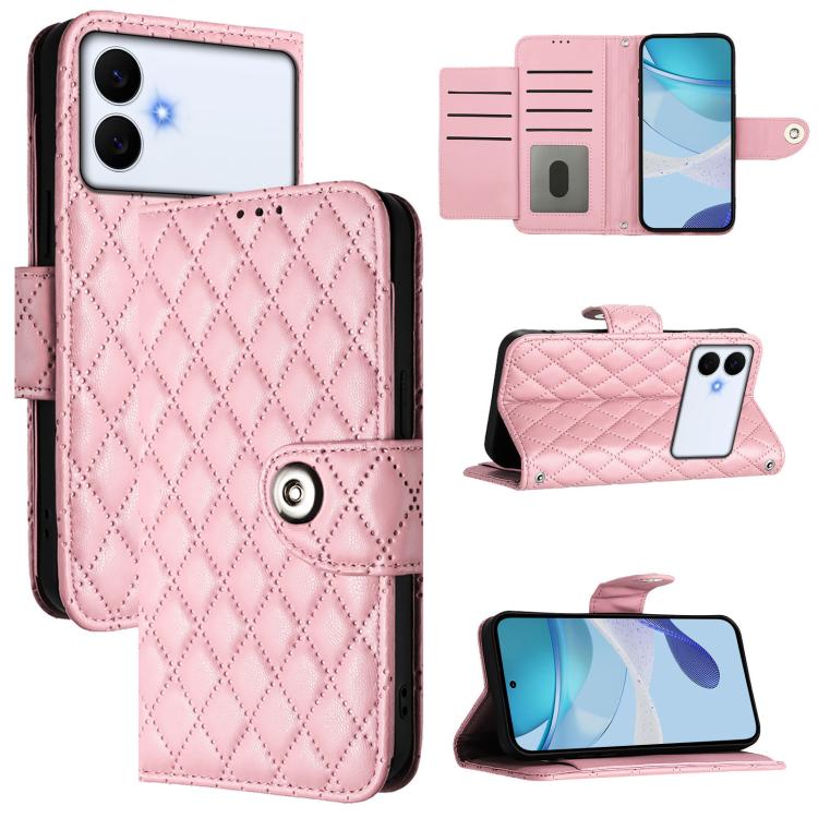 Rhombic Texture Flip Leather Phone Case with Lanyard, For Samsung Galaxy S26+ 5G, For Samsung Galaxy S26 Edge 5G, For Samsung Galaxy S26 Ultra 5G, For Samsung Galaxy S26 5G, For Samsung Galaxy S25 Edge 5G, For Samsung Galaxy S24 FE 5G                  ...