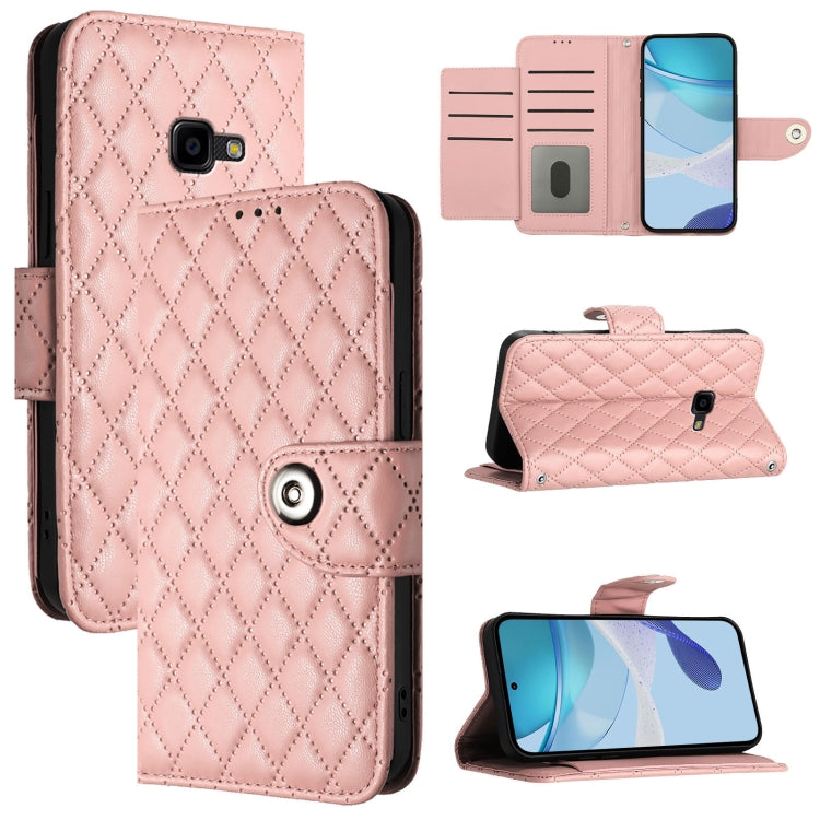 Rhombic Texture Flip Leather Phone Case with Lanyard, For Samsung Galaxy XCover7 Pro, For Samsung Galaxy Xcover7, For Samsung Galaxy Xcover6 Pro, For Samsung Galaxy Xcover 5, For Samsung Galaxy Xcover 4s / Xcover 4