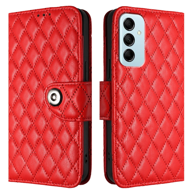 Rhombic Texture Flip Leather Phone Case with Lanyard, For Samsung Galaxy M14 5G Global, For Samsung Galaxy M53 5G, For Samsung Galaxy M33 5G Global, For Samsung Galaxy M52 5G, For Samsung Galaxy M32 4G / M22, For Samsung Galaxy M62 / F62