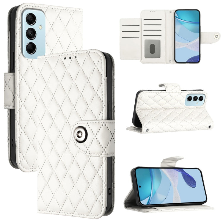 Rhombic Texture Flip Leather Phone Case with Lanyard, For Samsung Galaxy M14 5G Global, For Samsung Galaxy M53 5G, For Samsung Galaxy M33 5G Global, For Samsung Galaxy M52 5G, For Samsung Galaxy M32 4G / M22, For Samsung Galaxy M62 / F62