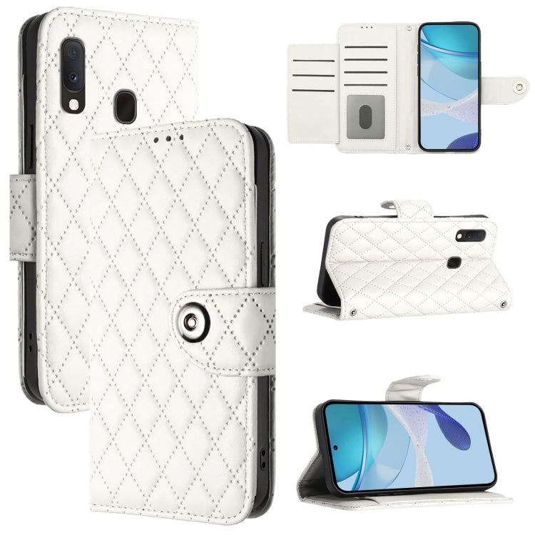Rhombic Texture Flip Leather Phone Case with Lanyard, For Samsung Galaxy A50 / A30s / A50s, For Samsung Galaxy A20s, For Samsung Galaxy A20e / A10e, For Samsung Galaxy A40, For Samsung Galaxy A10 / M10 EU