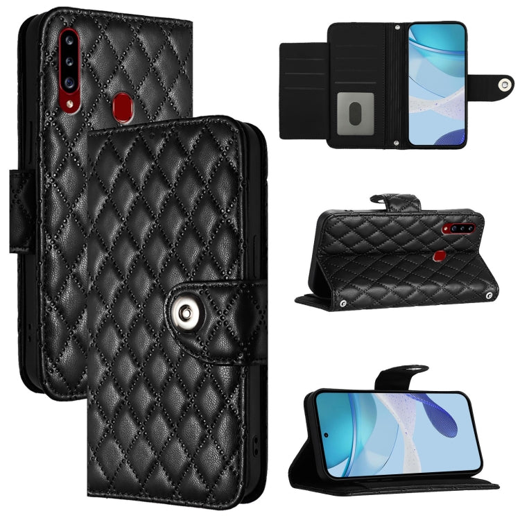 Rhombic Texture Flip Leather Phone Case with Lanyard, For Samsung Galaxy A50 / A30s / A50s, For Samsung Galaxy A20s, For Samsung Galaxy A20e / A10e, For Samsung Galaxy A40, For Samsung Galaxy A10 / M10 EU