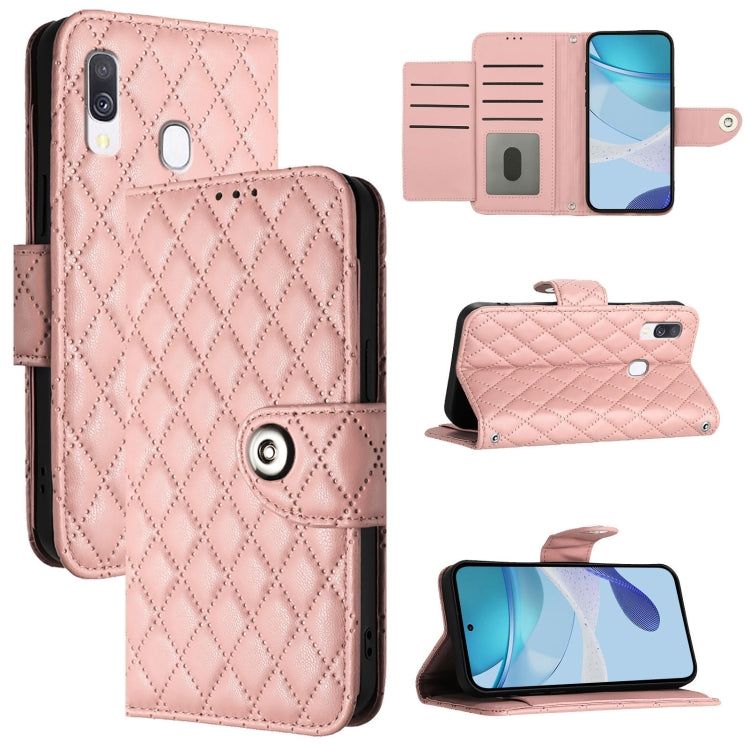 Rhombic Texture Flip Leather Phone Case with Lanyard, For Samsung Galaxy A50 / A30s / A50s, For Samsung Galaxy A20s, For Samsung Galaxy A20e / A10e, For Samsung Galaxy A40, For Samsung Galaxy A10 / M10 EU