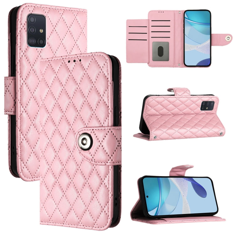 Rhombic Texture Flip Leather Phone Case with Lanyard, For Samsung Galaxy A21 EU, For Samsung Galaxy A01 EU, For Samsung Galaxy A91 / M80s, For Samsung Galaxy A81 / M60s, For Samsung Galaxy A71 4G, For Samsung Galaxy A51 4G / M40s                       ...