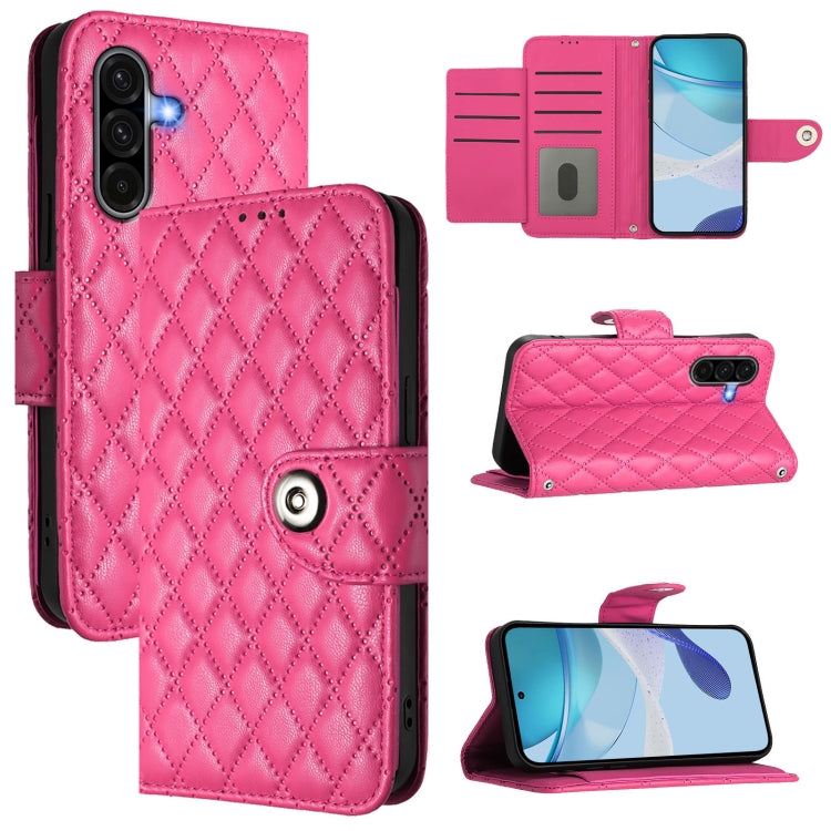 Rhombic Texture Flip Leather Phone Case with Lanyard, For Galaxy S26 FE 5G, For Samsung Galaxy A27 5G, For Samsung Galaxy A07 4G, For Samsung Galaxy A17 5G, For Samsung Galaxy A06 5G, For Samsung Galaxy A56 5G, For Samsung Galaxy A26 5G                ...