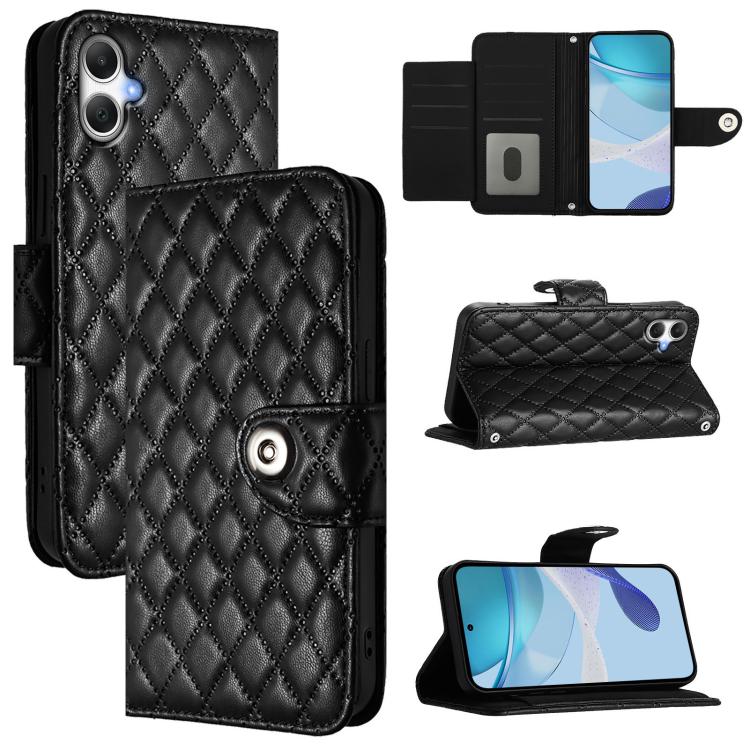 Rhombic Texture Flip Leather Phone Case with Lanyard, For Galaxy S26 FE 5G, For Samsung Galaxy A27 5G, For Samsung Galaxy A07 4G, For Samsung Galaxy A17 5G, For Samsung Galaxy A06 5G, For Samsung Galaxy A56 5G, For Samsung Galaxy A26 5G                ...