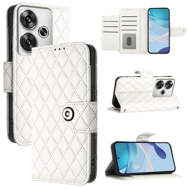 Rhombic Texture Flip Leather Phone Case with Lanyard, For Xiaomi Poco X7 5G, For Xiaomi 15 Ultra, For Xiaomi Poco X7 Pro 5G, For Xiaomi Poco M7 Pro 5G Global, For Xiaomi 14T Pro, For Xiaomi 14T, For Xiaomi Poco F6 5G, For Xiaomi Poco C61