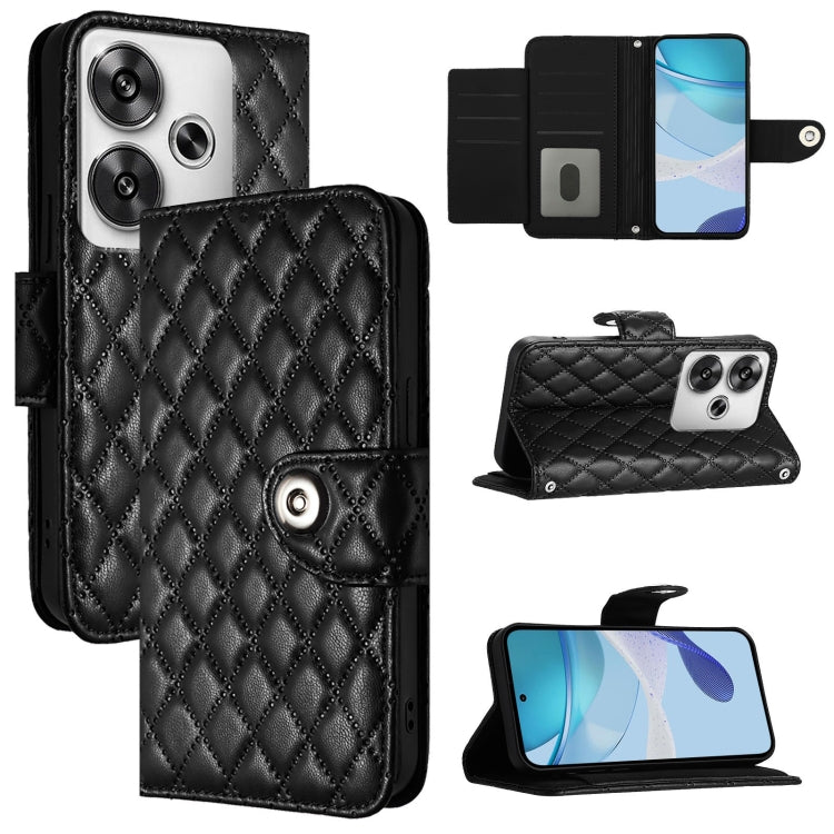 Rhombic Texture Flip Leather Phone Case with Lanyard, For Xiaomi Poco X7 5G, For Xiaomi 15 Ultra, For Xiaomi Poco X7 Pro 5G, For Xiaomi Poco M7 Pro 5G Global, For Xiaomi 14T Pro, For Xiaomi 14T, For Xiaomi Poco F6 5G, For Xiaomi Poco C61