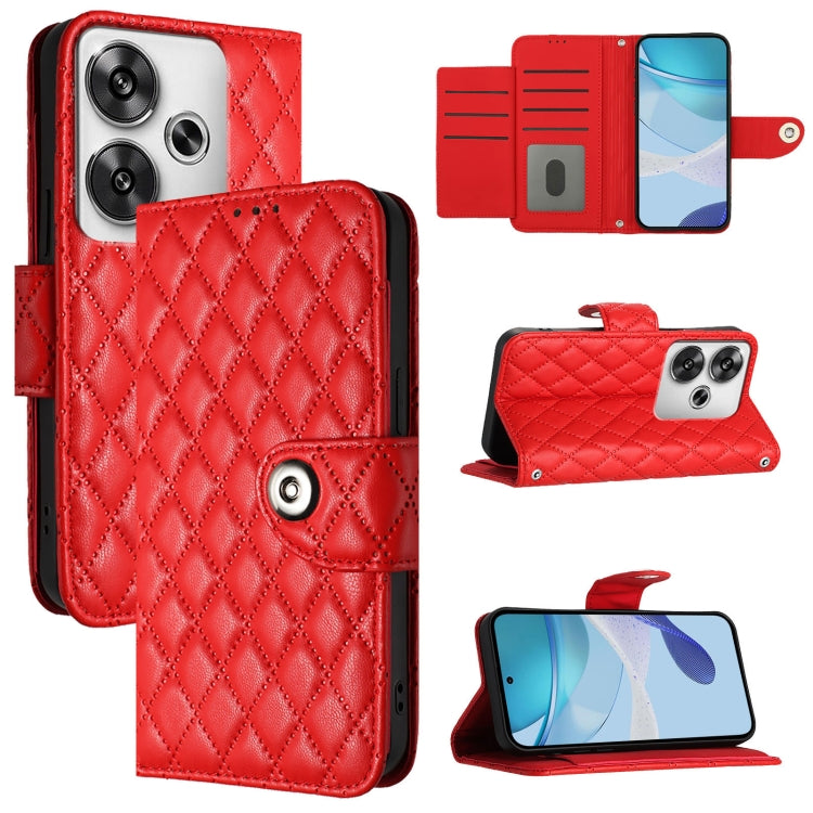 Rhombic Texture Flip Leather Phone Case with Lanyard, For Xiaomi Poco X7 5G, For Xiaomi 15 Ultra, For Xiaomi Poco X7 Pro 5G, For Xiaomi Poco M7 Pro 5G Global, For Xiaomi 14T Pro, For Xiaomi 14T, For Xiaomi Poco F6 5G, For Xiaomi Poco C61