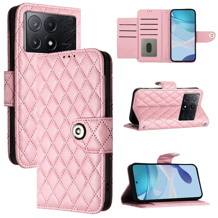 Rhombic Texture Flip Leather Phone Case with Lanyard, For Xiaomi Poco M6 Pro 4G, For Xiaomi Poco X6 Neo, For Xiaomi Poco X6 Pro / Redmi K70E, For Xiaomi Poco X6, For Xiaomi 14 Ultra, For Xiaomi 14 Pro, For Xiaomi 14, For Xiaomi Poco M6 Pro 5G