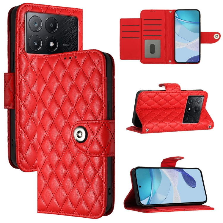 Rhombic Texture Flip Leather Phone Case with Lanyard, For Xiaomi Poco M6 Pro 4G, For Xiaomi Poco X6 Neo, For Xiaomi Poco X6 Pro / Redmi K70E, For Xiaomi Poco X6, For Xiaomi 14 Ultra, For Xiaomi 14 Pro, For Xiaomi 14, For Xiaomi Poco M6 Pro 5G