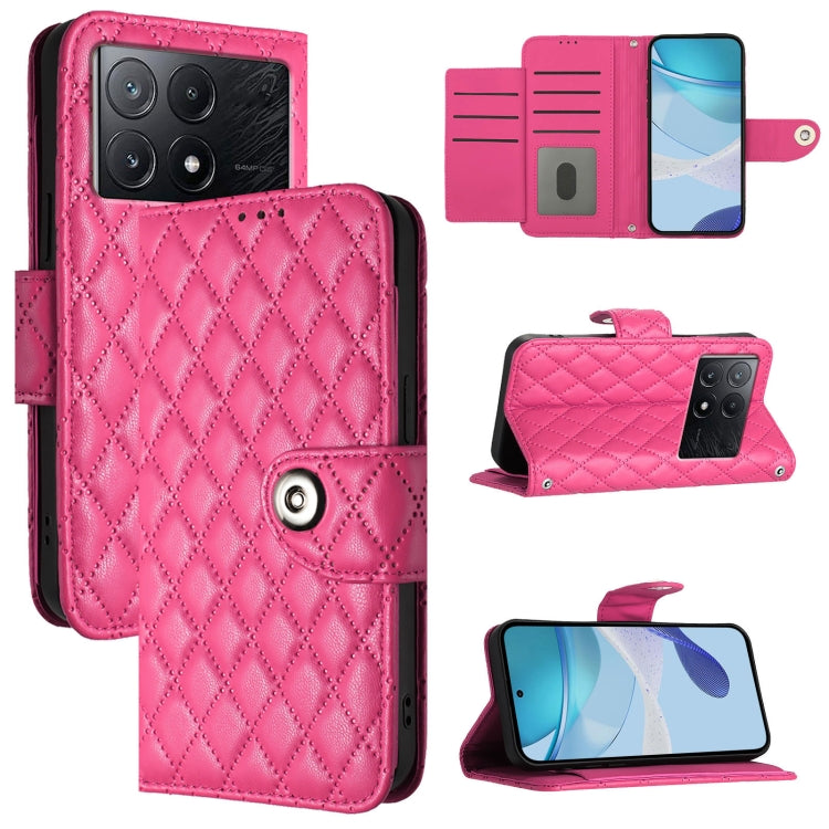 Rhombic Texture Flip Leather Phone Case with Lanyard, For Xiaomi Poco M6 Pro 4G, For Xiaomi Poco X6 Neo, For Xiaomi Poco X6 Pro / Redmi K70E, For Xiaomi Poco X6, For Xiaomi 14 Ultra, For Xiaomi 14 Pro, For Xiaomi 14, For Xiaomi Poco M6 Pro 5G