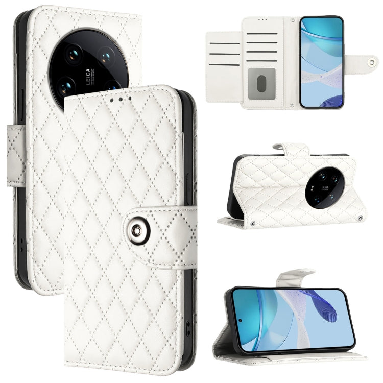 Rhombic Texture Flip Leather Phone Case with Lanyard, For Xiaomi Poco M6 Pro 4G, For Xiaomi Poco X6 Neo, For Xiaomi Poco X6 Pro / Redmi K70E, For Xiaomi Poco X6, For Xiaomi 14 Ultra, For Xiaomi 14 Pro, For Xiaomi 14, For Xiaomi Poco M6 Pro 5G